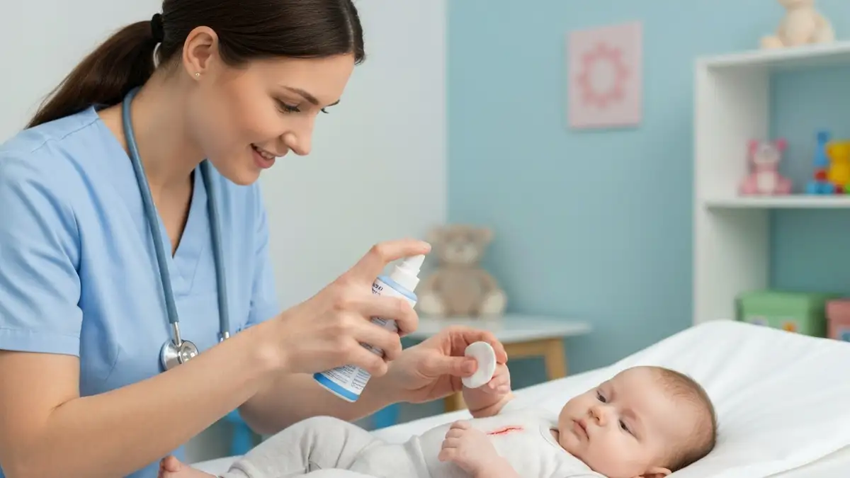 Bezpieczne stosowanie Octenisetpu na skaleczeniu niemowlaka - porada pediatry