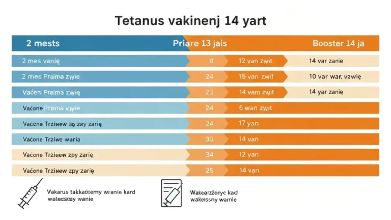 Kalendarz szczepień na tężec u dzieci - schemat terminów szczepióniek od 2 miesiąca do 14 lat